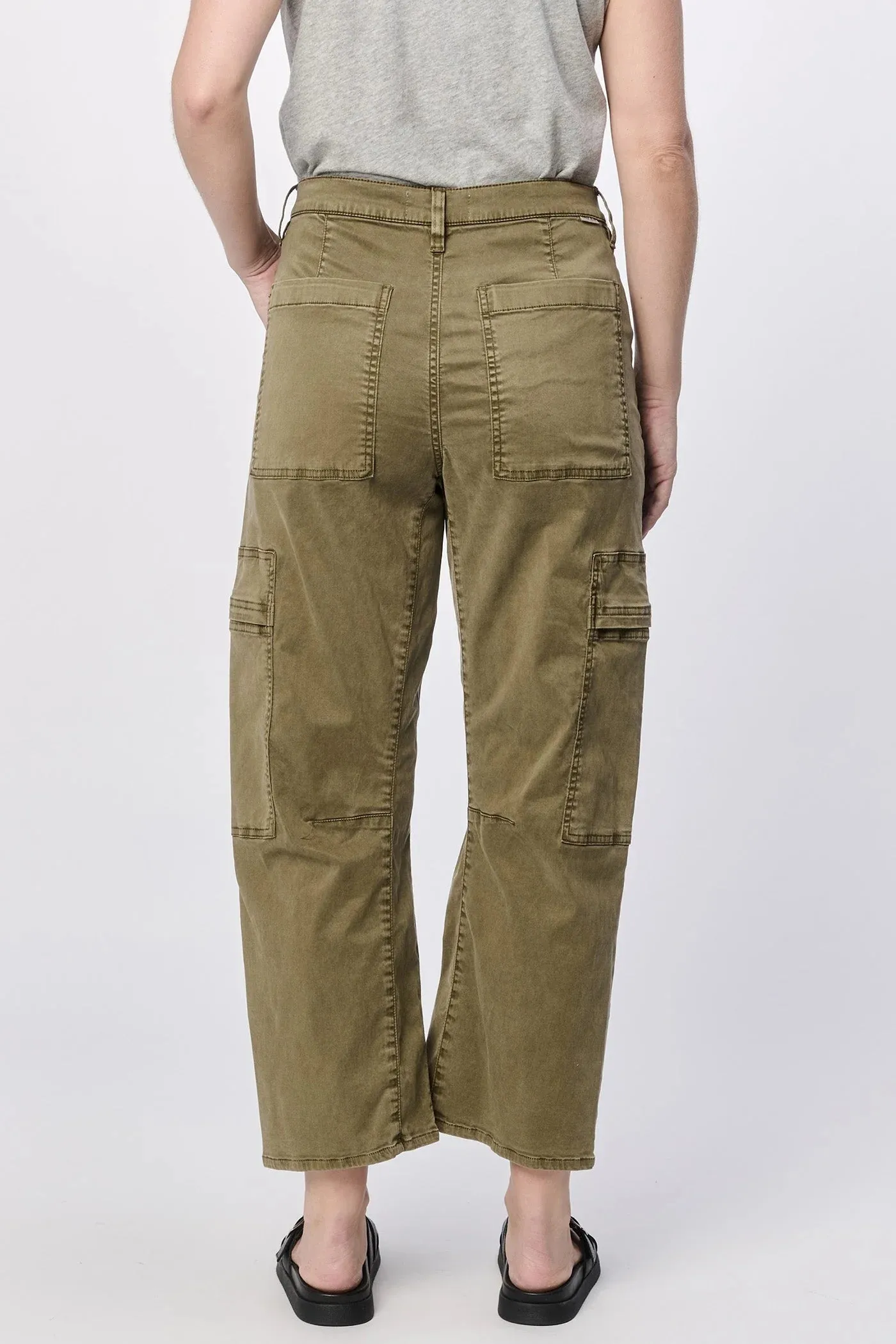 Lasso High Rise Cropped Pants - Olive sold by Maude product image thumbnail 4