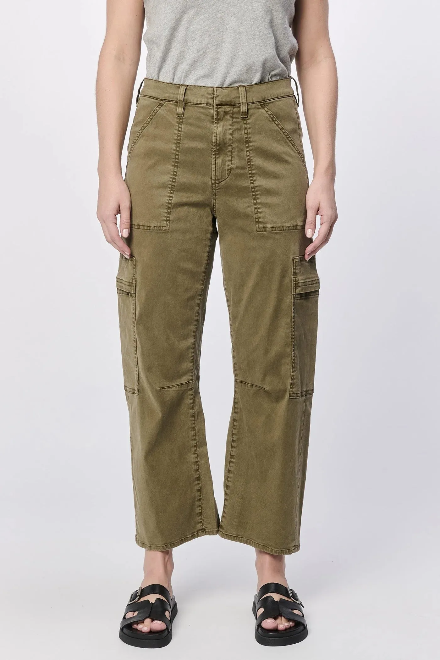 Lasso High Rise Cropped Pants - Olive sold by Maude product image thumbnail 3