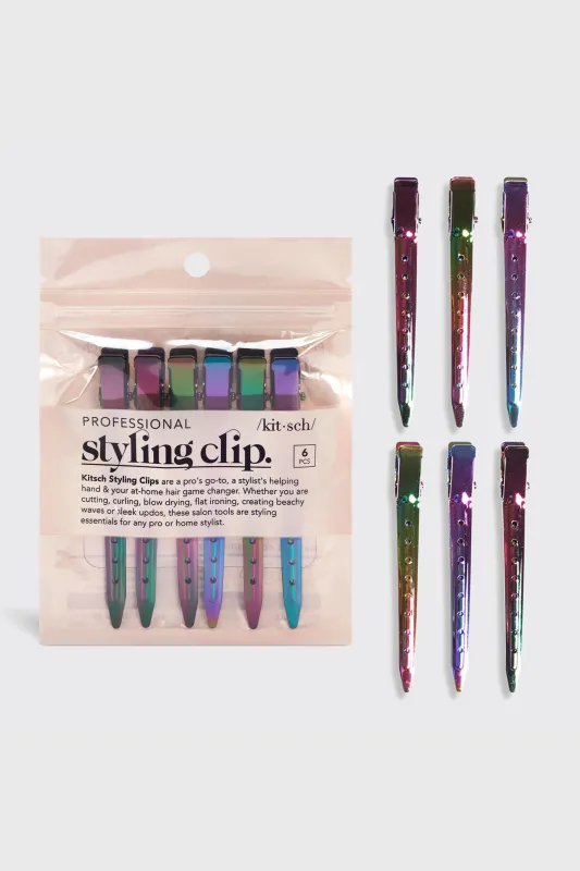 KITSCH Styling Hair Clips - Iridescent - 6 pc sold by Maude