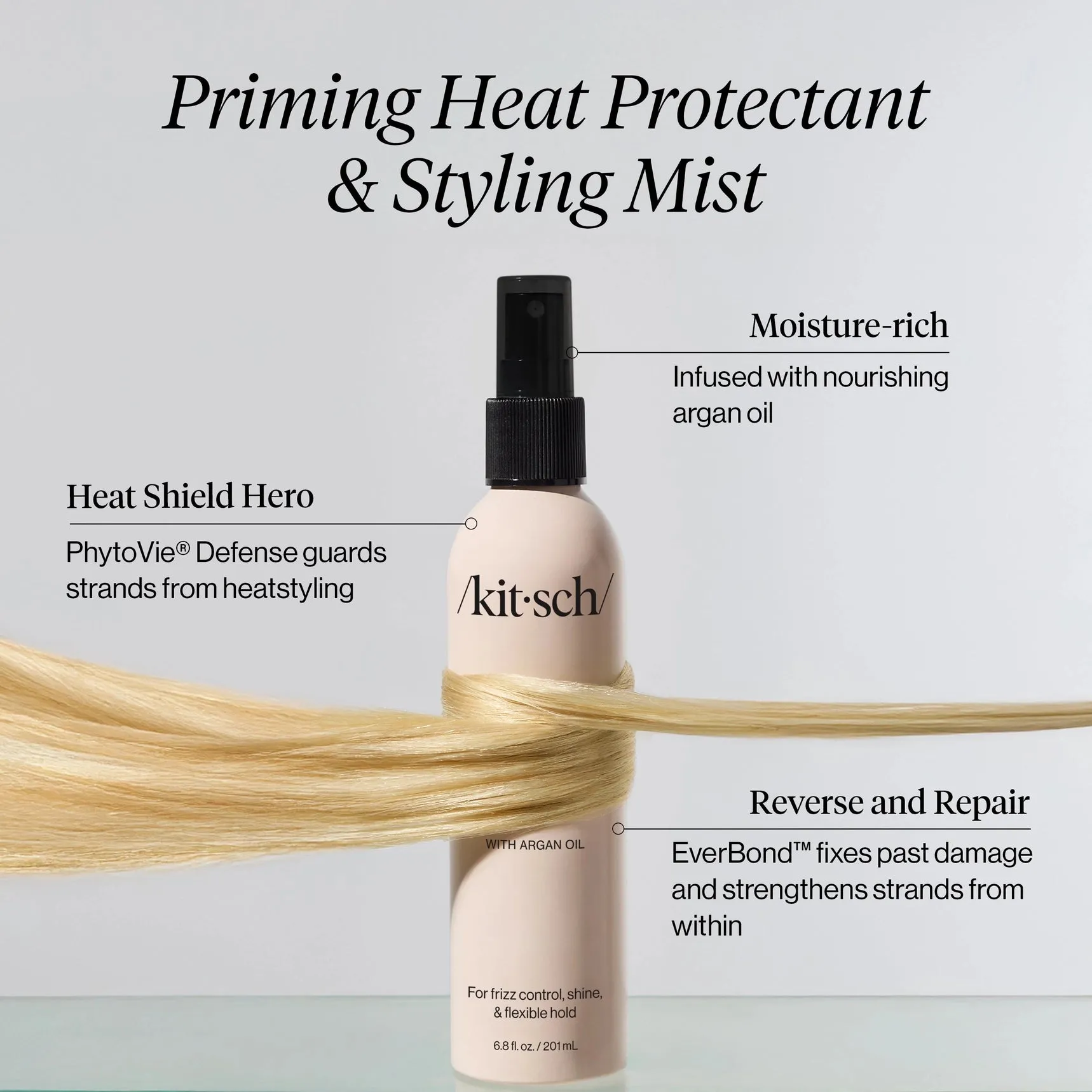 KITSCH Pirming Argan Oil Heat Protectant & Styling Mist sold by Maude product image thumbnail 2