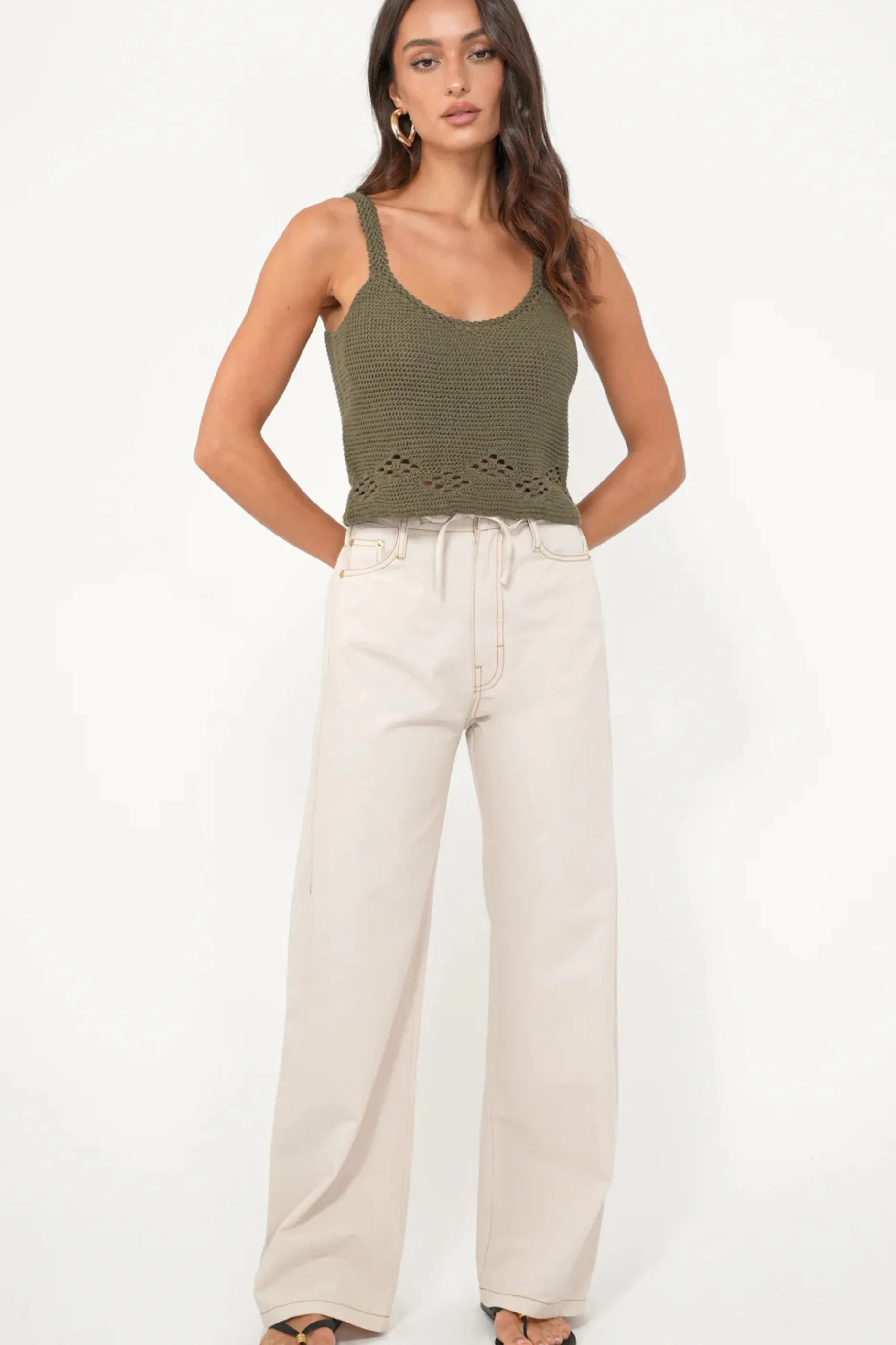 Oliver Wide Leg Drawstring Pants sold by Maude product image thumbnail 4