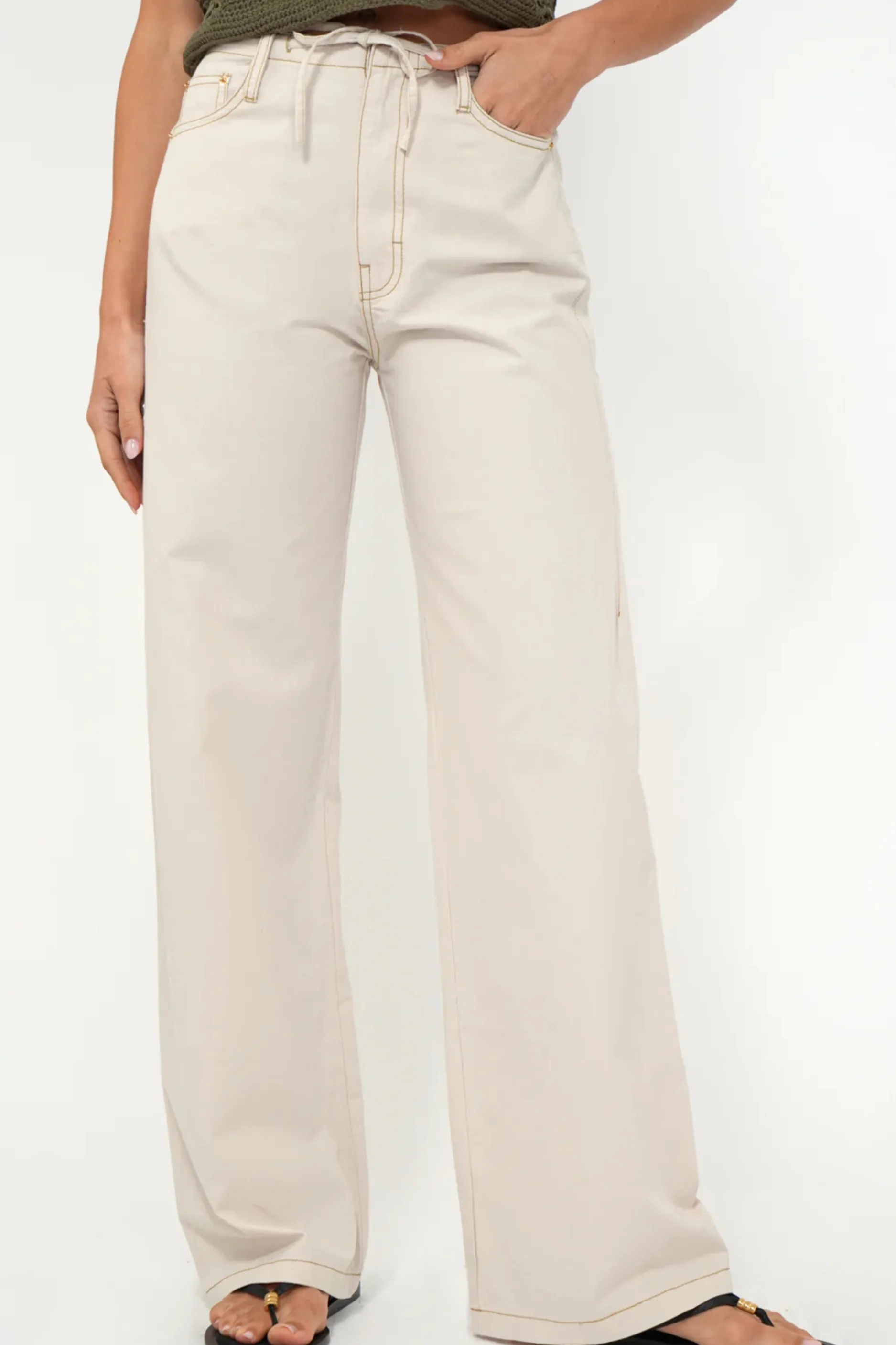 Oliver Wide Leg Drawstring Pants sold by Maude product image thumbnail 3