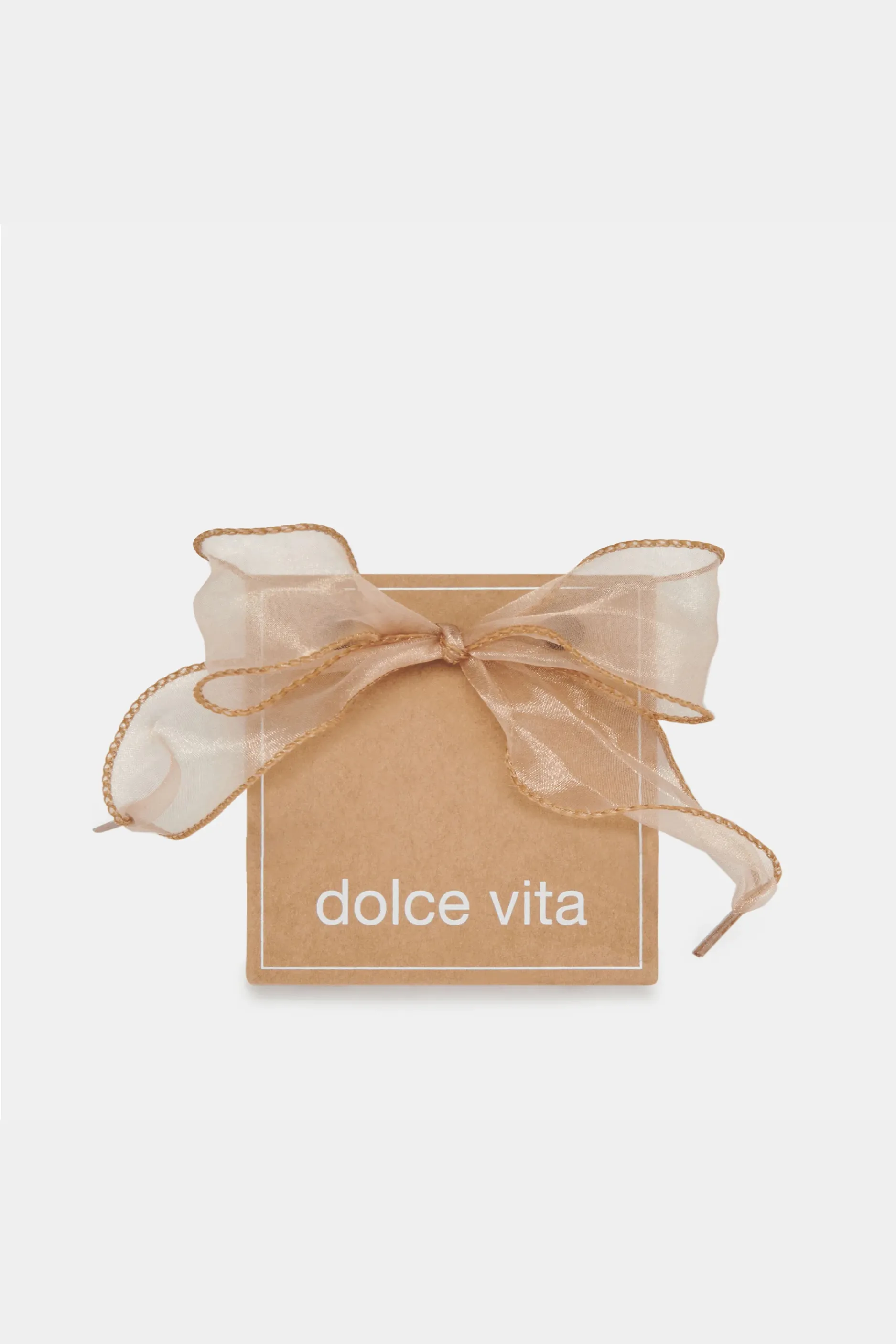 Dolce Vita Curly Organza Shoe Lace Set - Tan sold by Maude