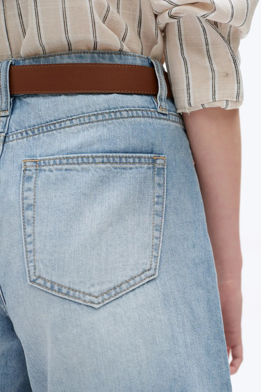 Mid Rise Denim Shorts - Light Blue sold by Maude product image thumbnail 5