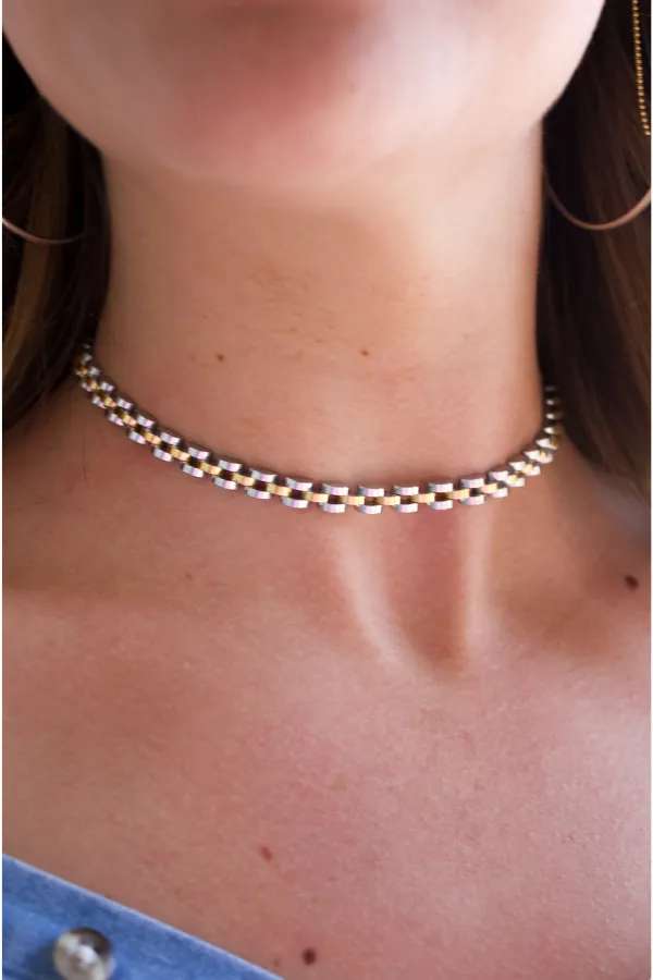 18K Rolly Necklace - Mixed Metal sold by Maude