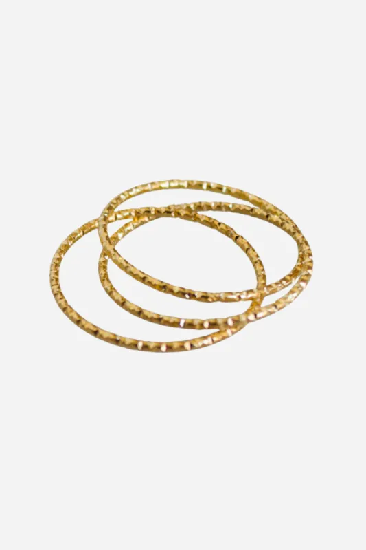 18K Triple Band Dainty Ring sold by Maude