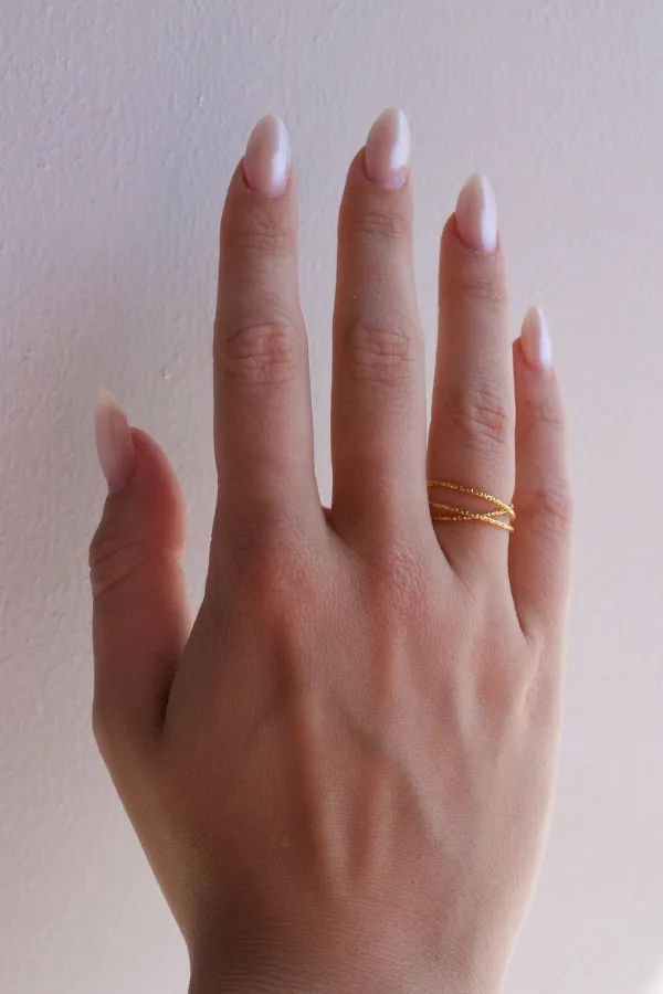 18K Triple Band Dainty Ring sold by Maude product image thumbnail 2