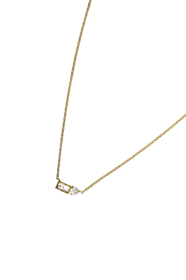 18K Bailey Double Diamond Necklace sold by Maude product image thumbnail 2