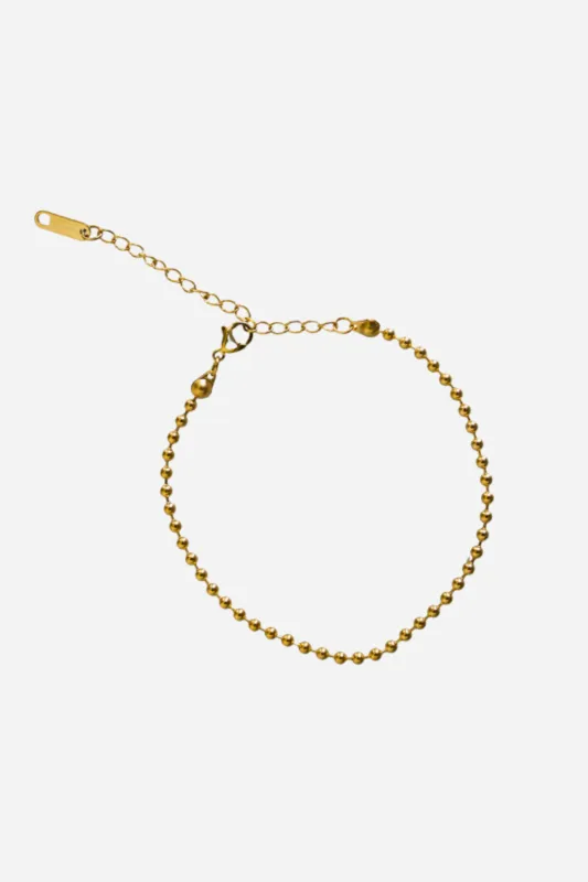 18K Elsie Ball Chain Bracelet sold by Maude