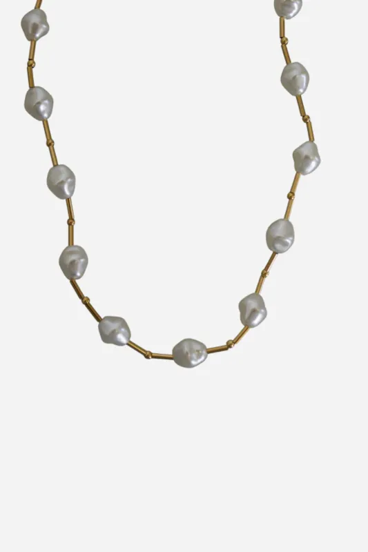 18K Summer Chunky Pearl Necklace sold by Maude