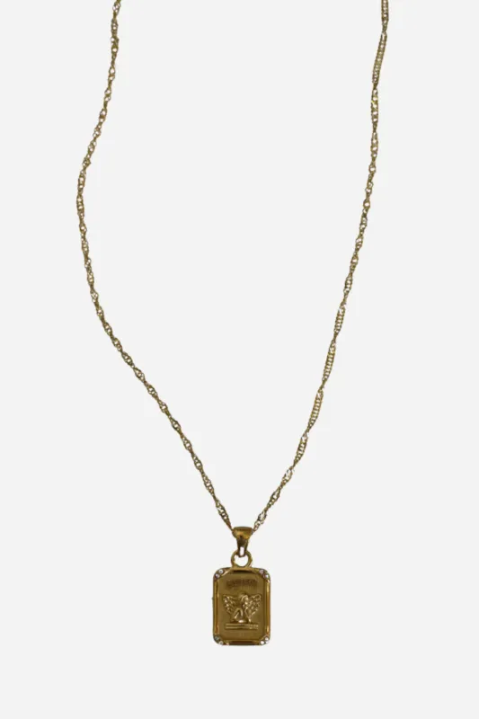 18K Angel Pendant Necklace sold by Maude