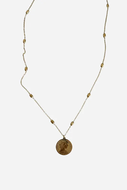 18K Zuri Coin Necklace sold by Maude