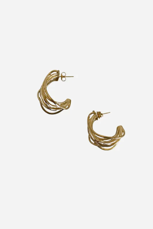 18K Mary Statement Hoop Earrings sold by Maude