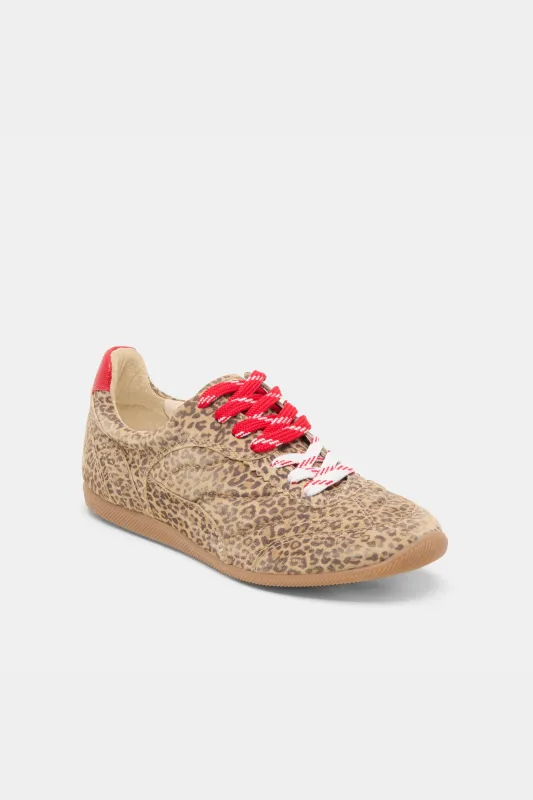 Dolce Vita Laini Sneakers - Tan Leopard Suede sold by Maude