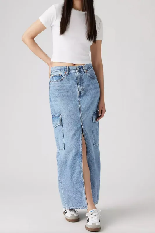 Levi's Ankle Column Cargo Skirt sold by Maude