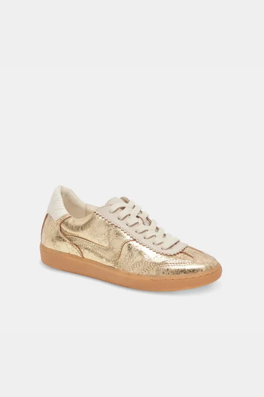 Dolce Vita Notice Sneaker - Gold Leather sold by Maude