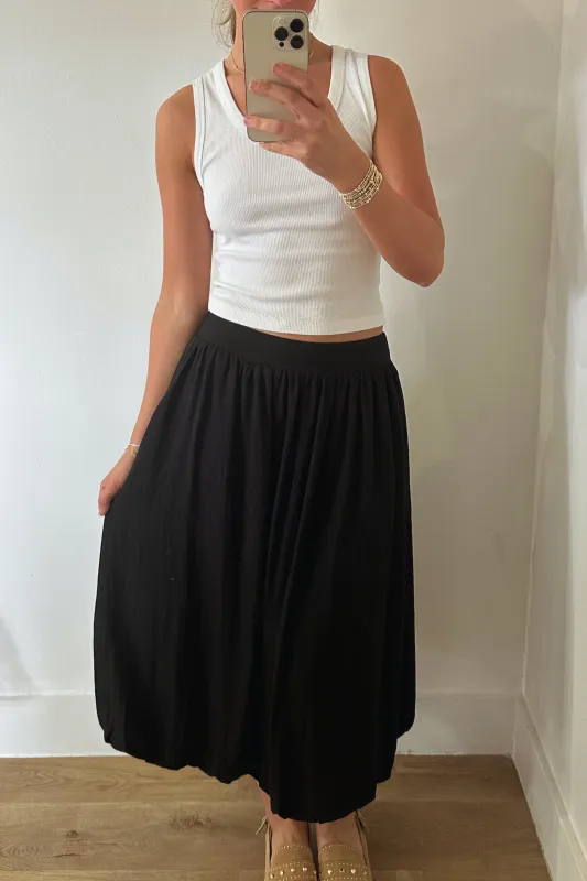 Bubble Midi Skirt - Black sold by Maude