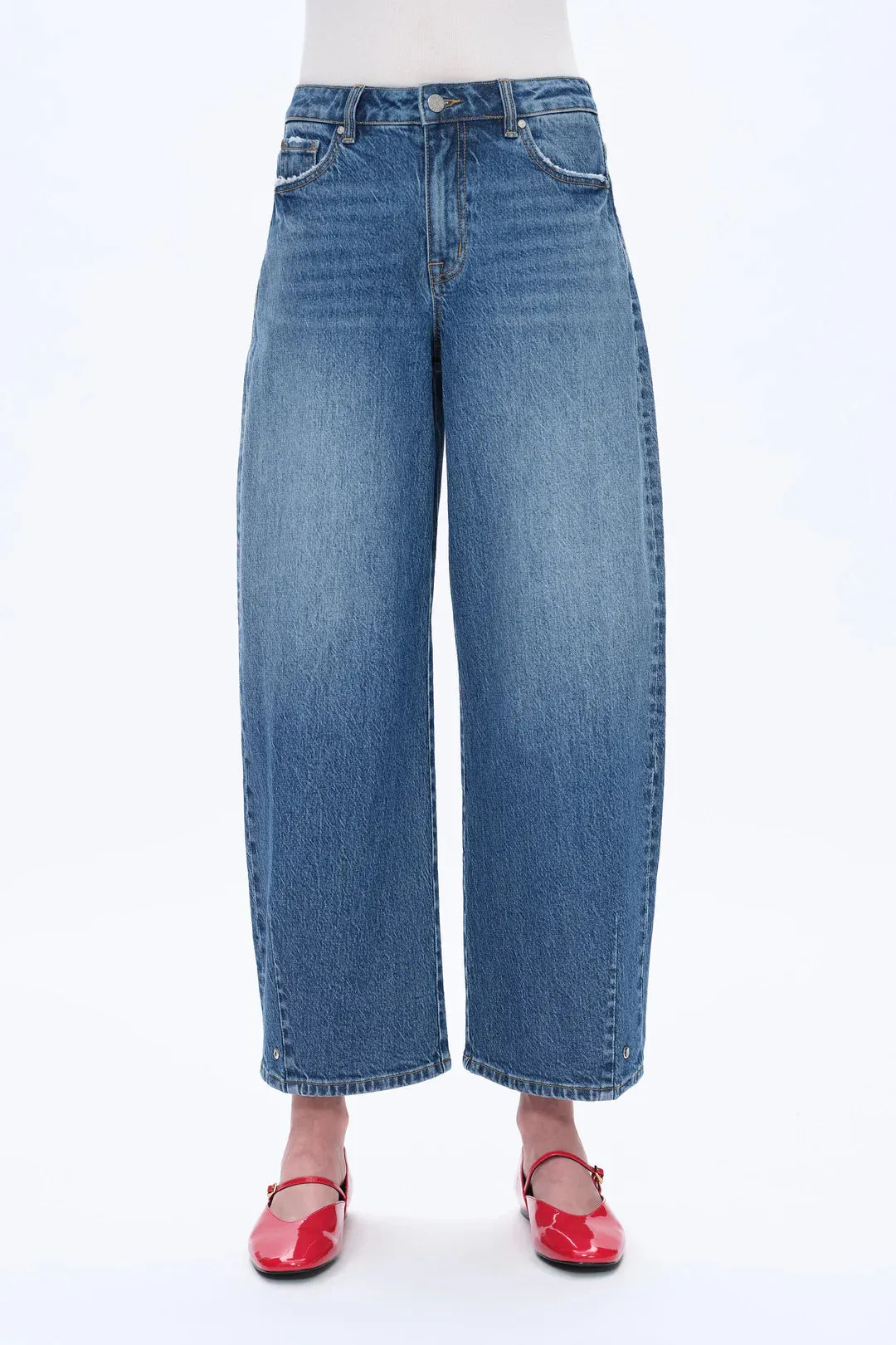 Mid-Rise Balloon Jeans - Medium Blue sold by Maude product image thumbnail 4