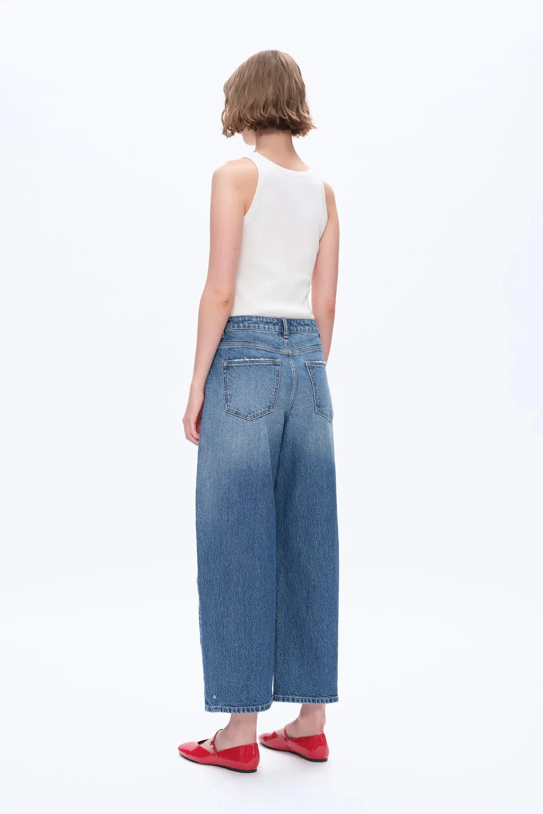 Mid-Rise Balloon Jeans - Medium Blue sold by Maude product image thumbnail 5