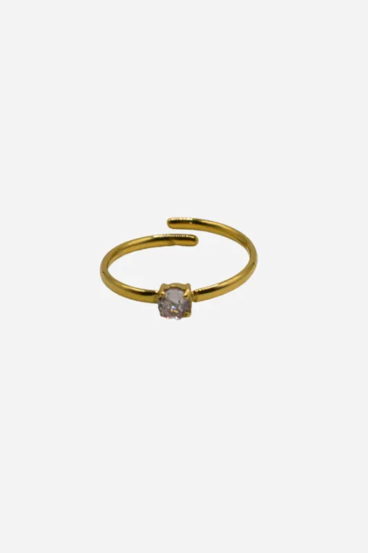 18K Maeve Dainty Diamond Ring sold by Maude