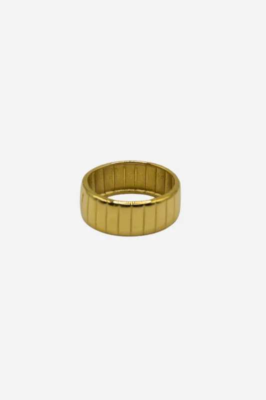 18K Millie Textured Ring sold by Maude