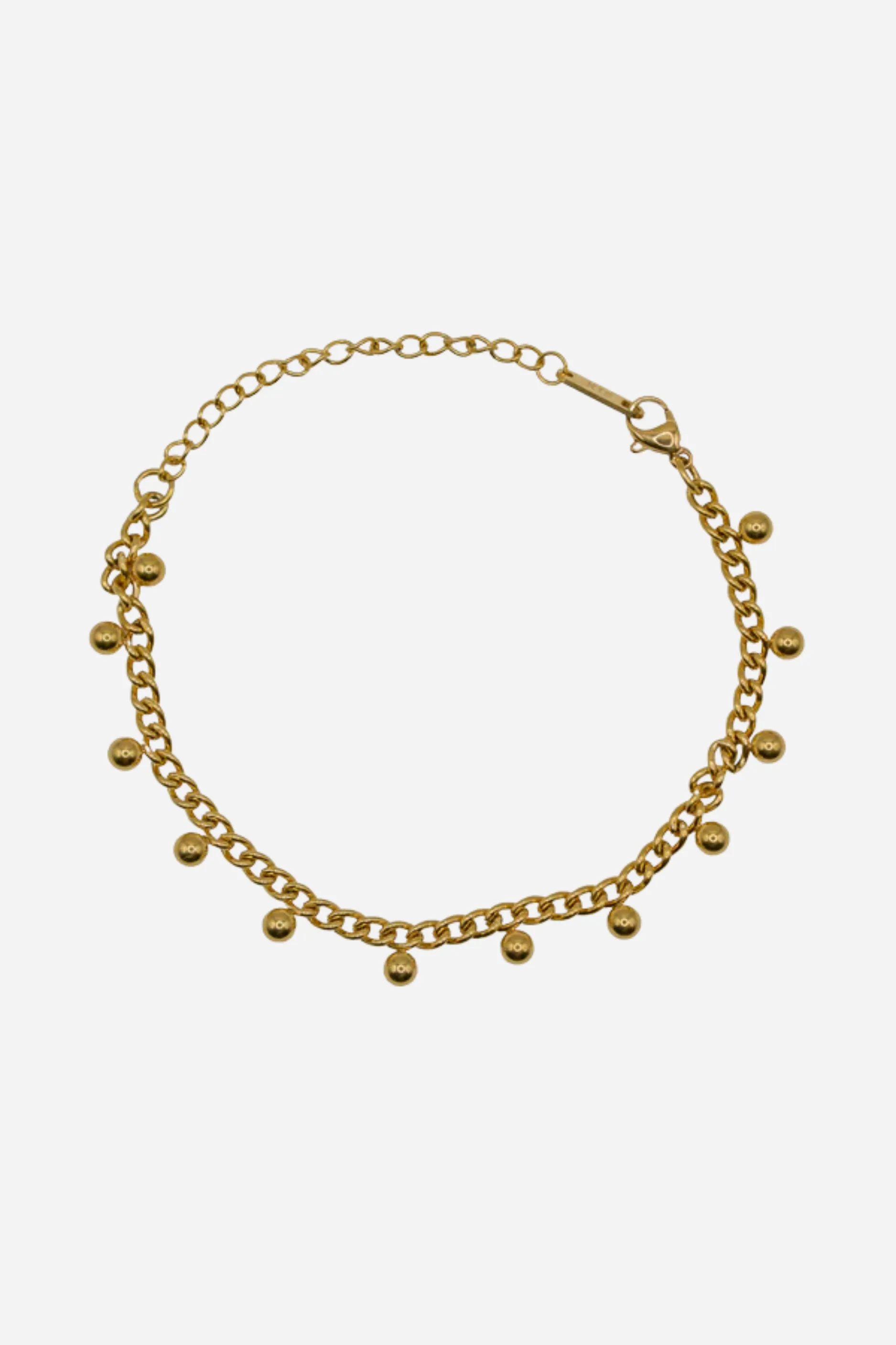 18K Leia Beaded Chain Bracelet sold by Maude