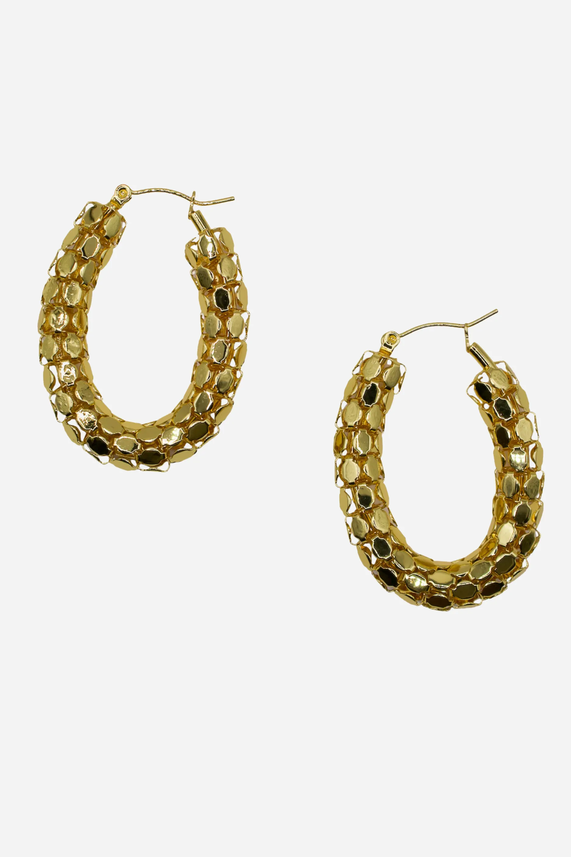 18K Piper Statement Hoop Earrings sold by Maude