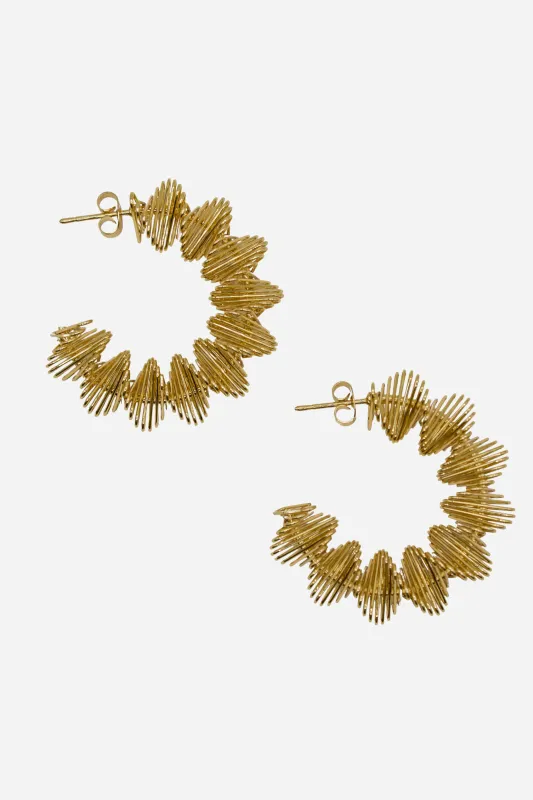 18K Cecilia Hoop Earrings sold by Maude