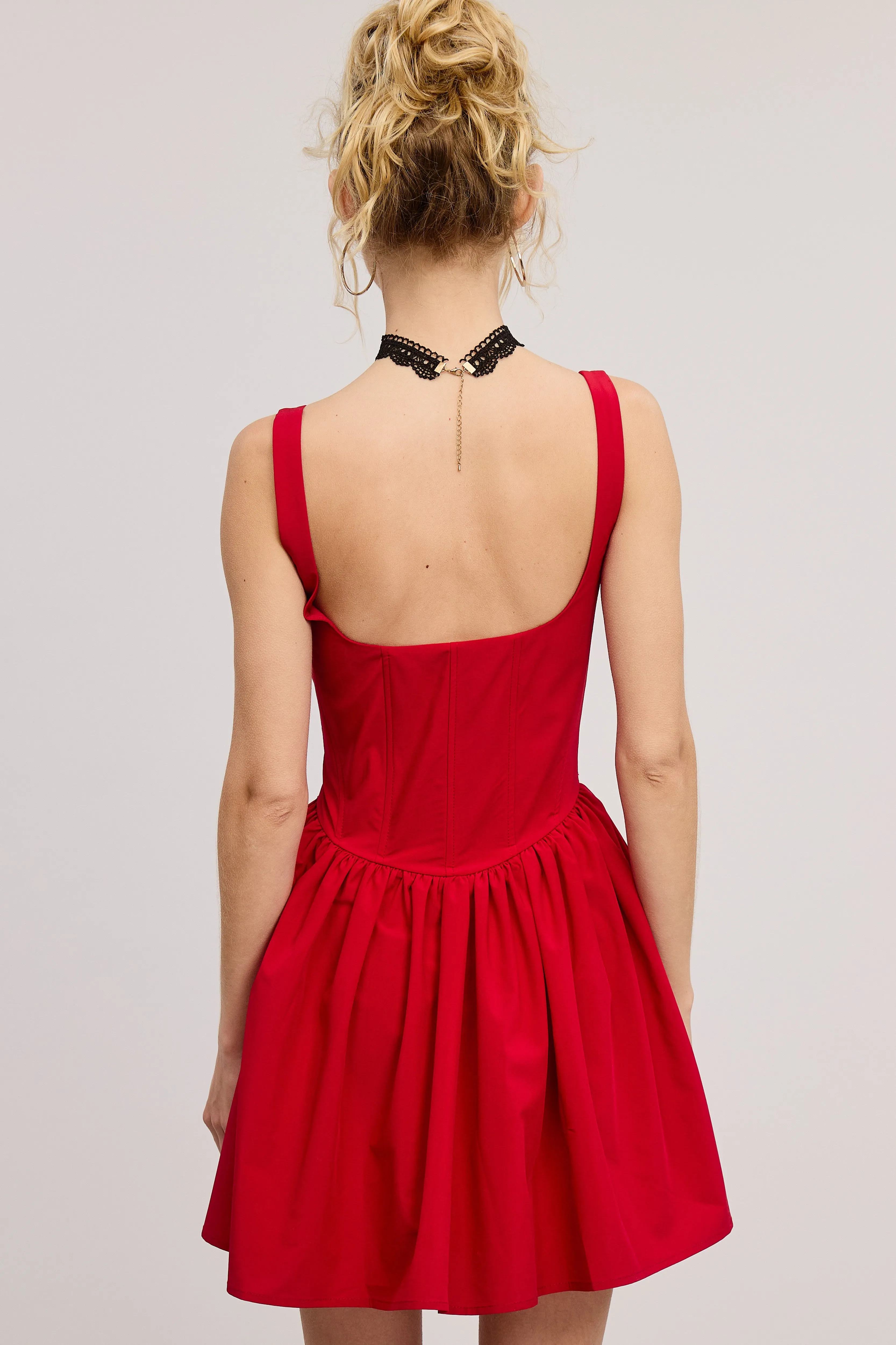 Kasey Corset Mini Dress - Red sold by Maude product image thumbnail 3