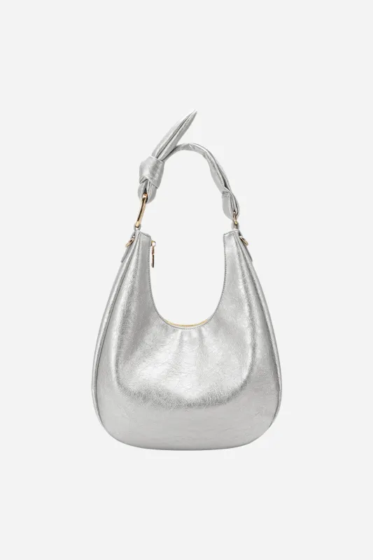 Melie Bianco - Lilie Shoulder Bag - Silver sold by Maude
