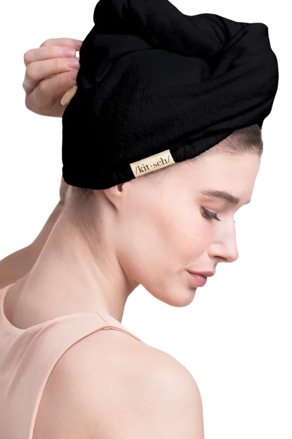 KITSCH - Eco-Friendly Hair Towel - Black sold by Maude product image thumbnail 2
