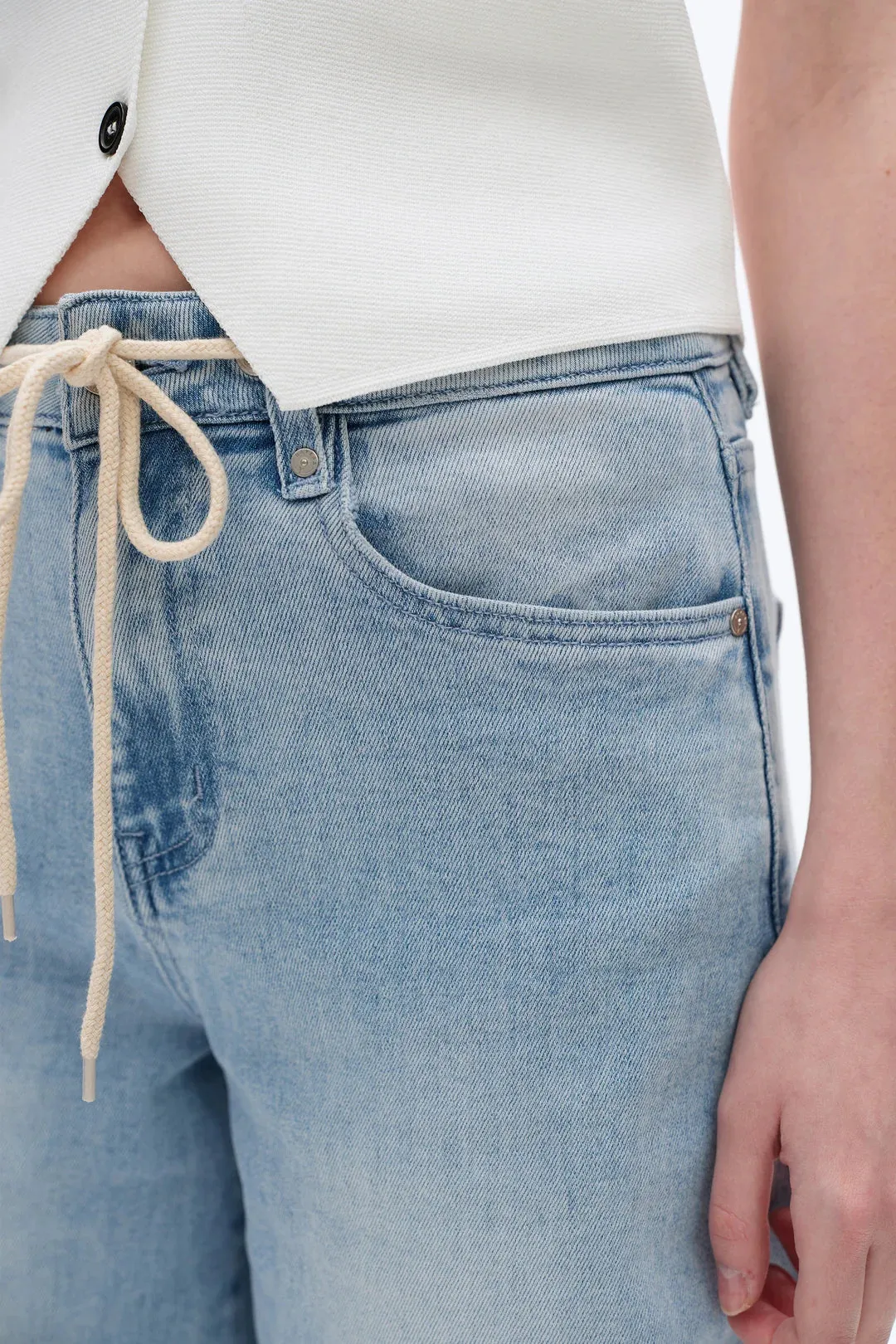 Drawstring Baggy Denim Jeans sold by Maude product image thumbnail 3