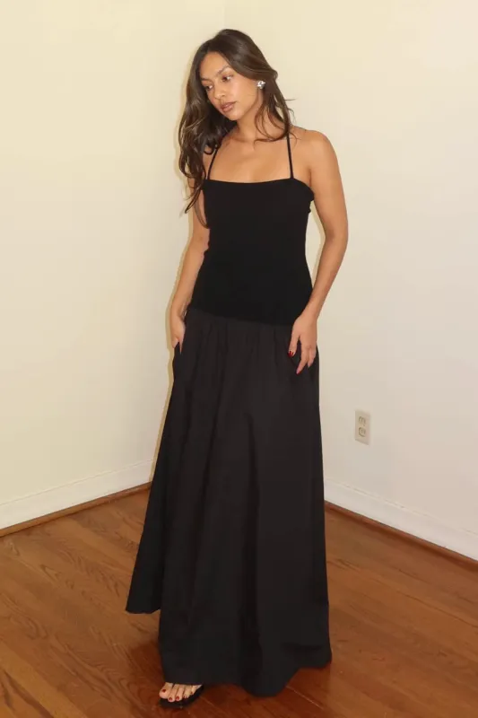 Esme Tie Up Maxi Dress sold by Maude