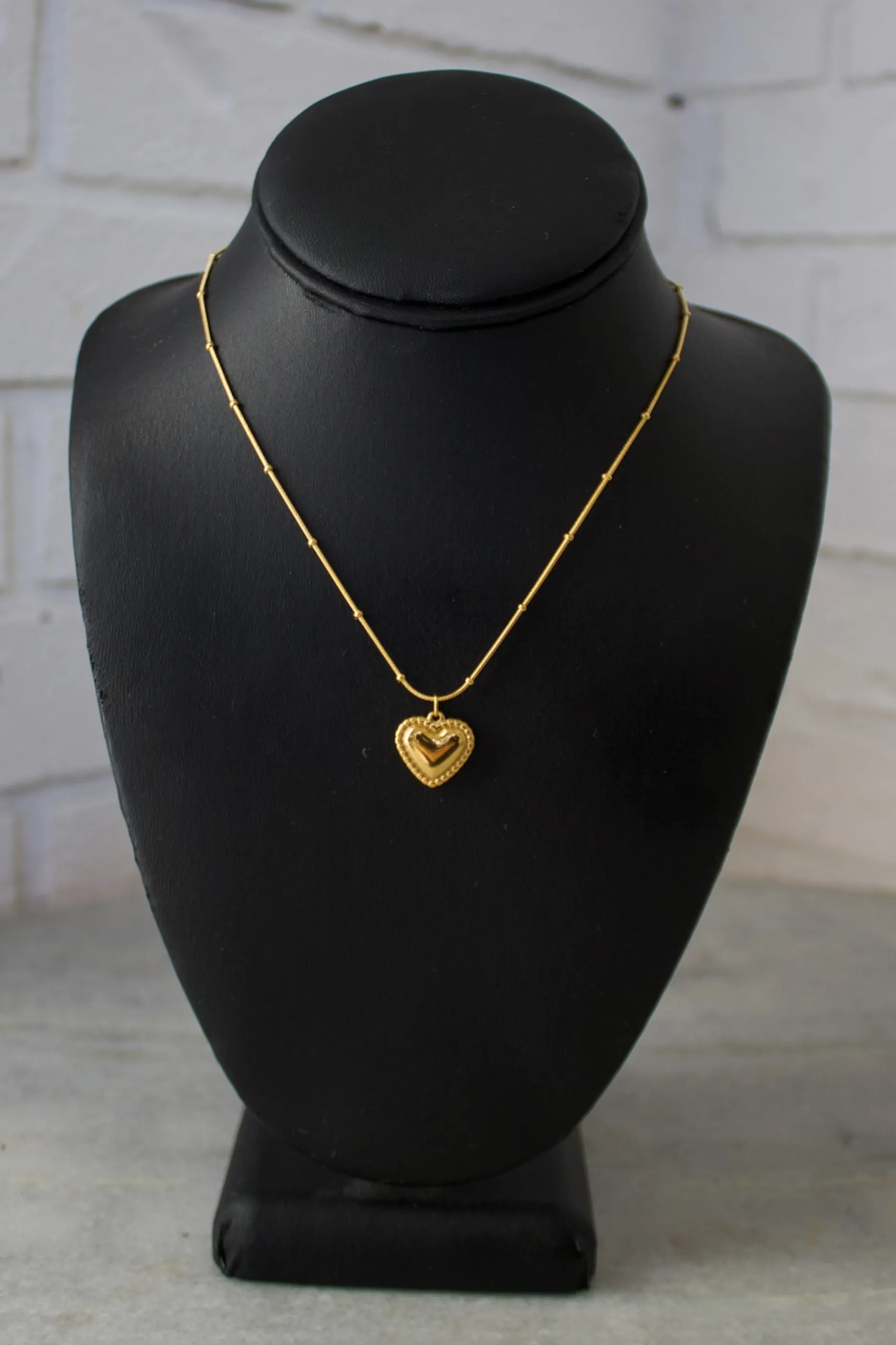 18K Heart Pendant Necklace sold by Maude