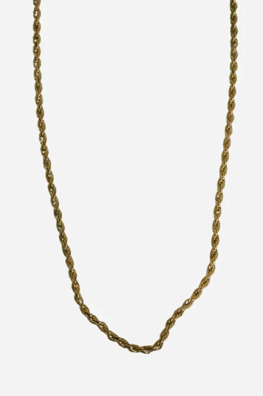 18K Twisted Rope Necklace sold by Maude