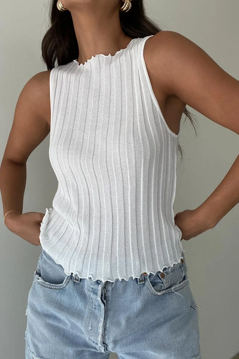 Lettuce Stitch Detail Tank sold by Maude product image thumbnail 2