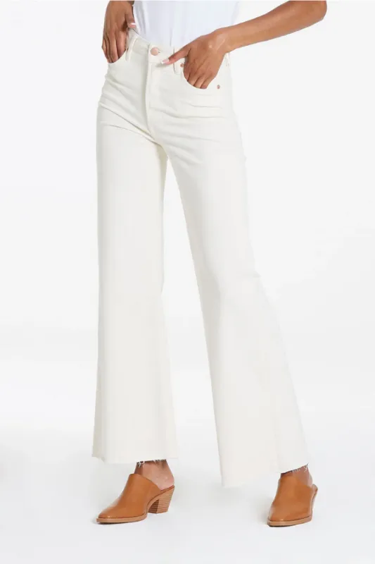Fiona High Rise Wide Leg Jeans - Wheat sold by Maude