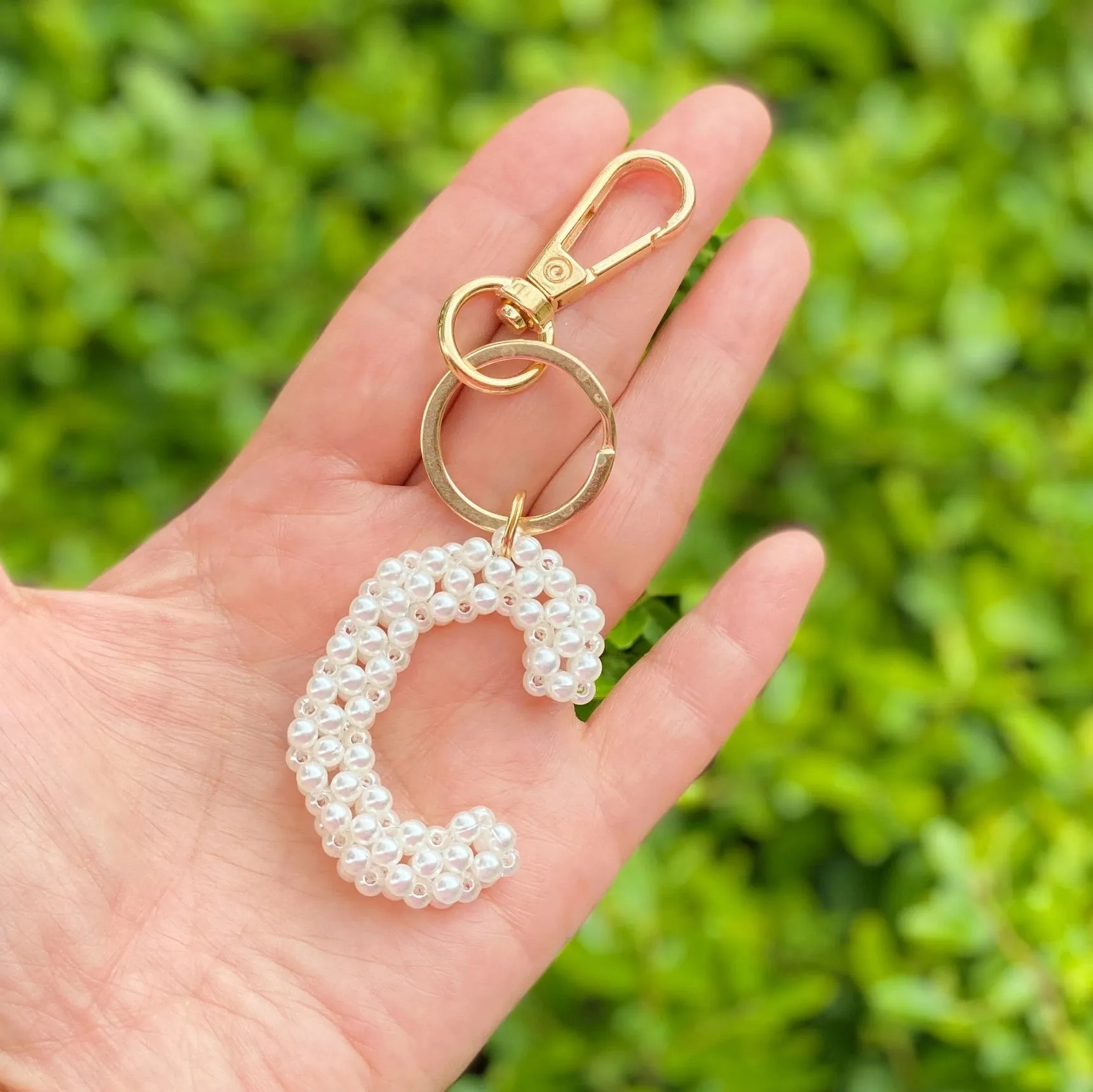 Retro Pearl Initial Key Chain sold by Maude product image thumbnail 2