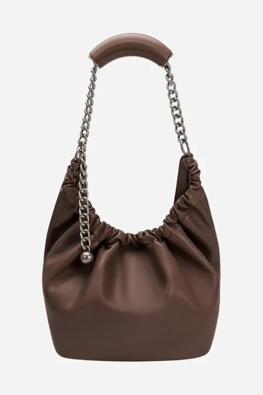 Melie Bianco - Kinsley Shoulder Bag - Chocolate sold by Maude