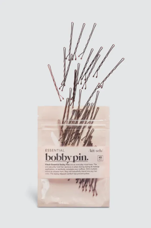 KITSCH - Essential Bobby Pins 45pc - Brown sold by Maude