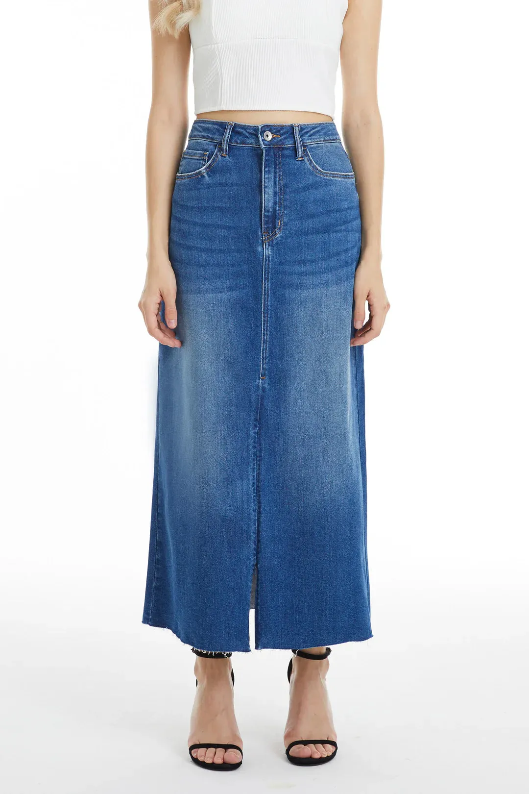 Denim Midi Skirt sold by Maude product image thumbnail 2