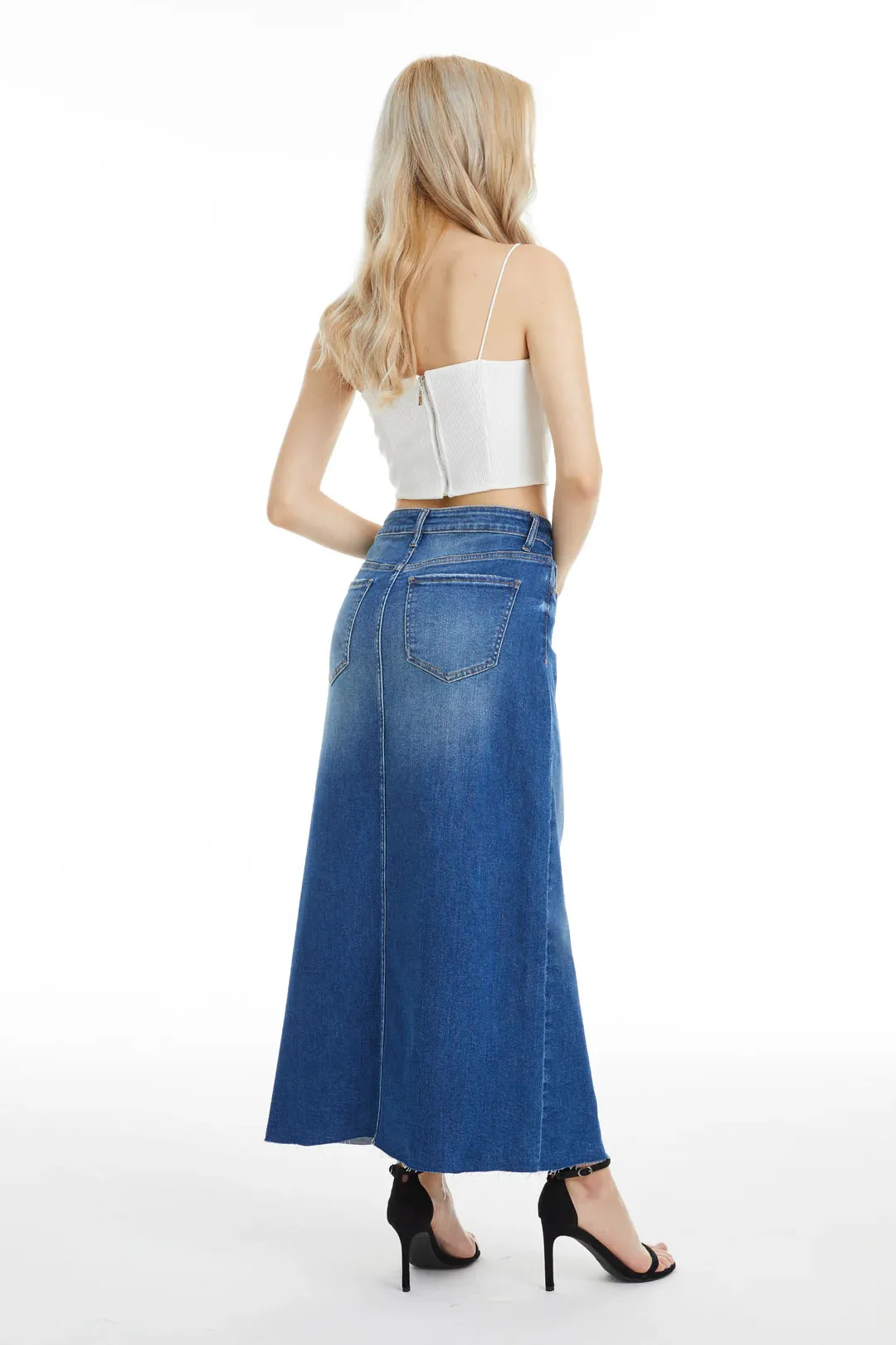 Denim Midi Skirt sold by Maude product image thumbnail 4