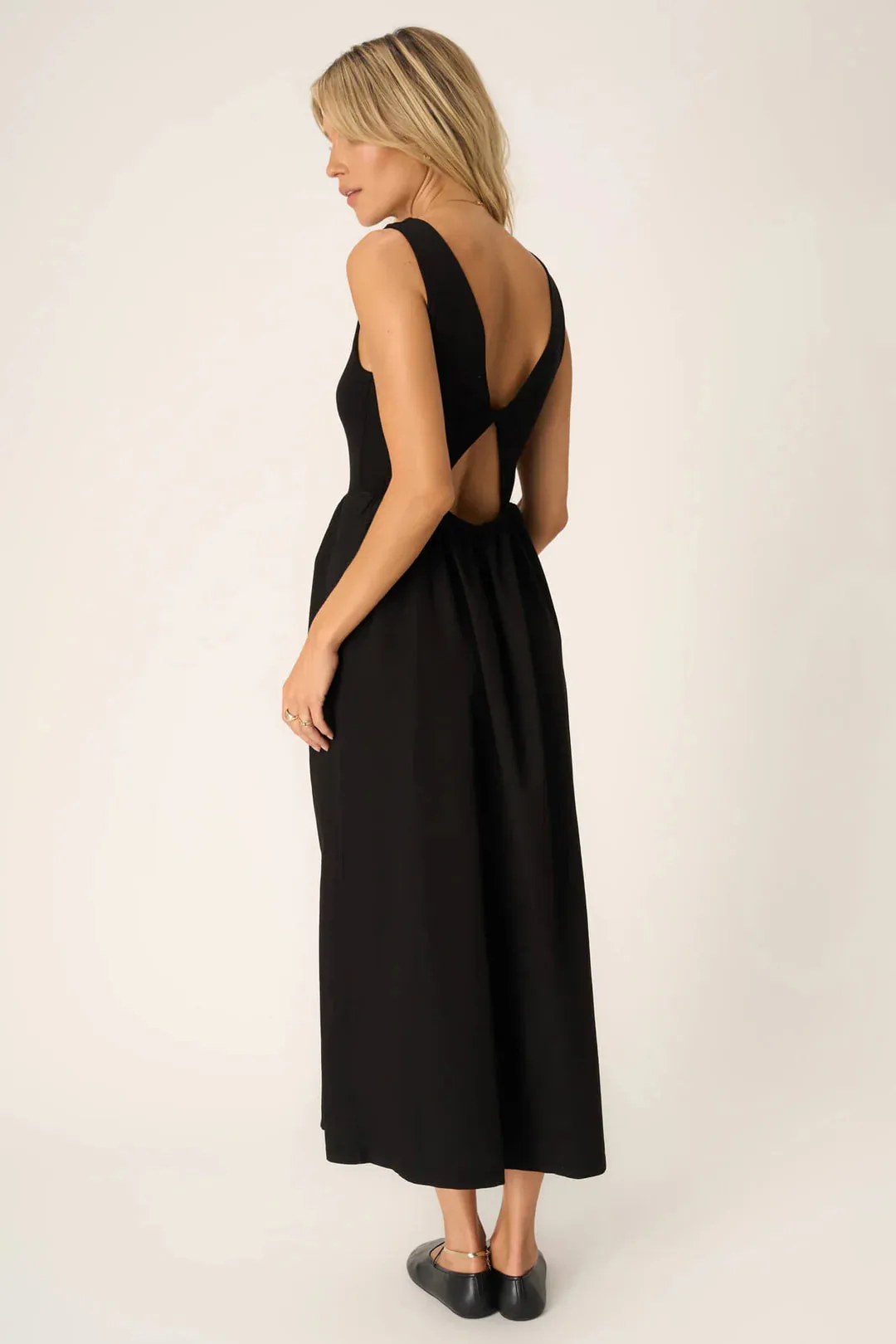 Corinne Mixed Fabric Tank Dress sold by Maude product image thumbnail 4