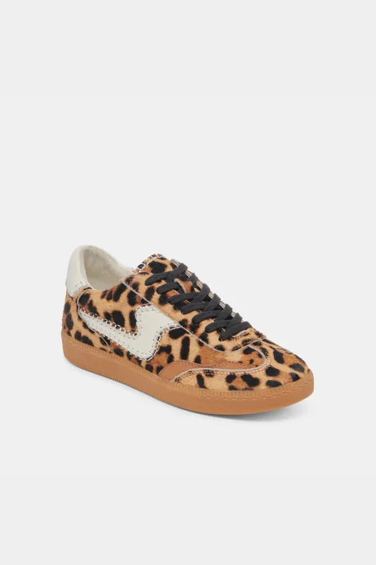 Dolce Vita Notice Stitch Sneaker - Dark Leopard Calf Hair sold by Maude