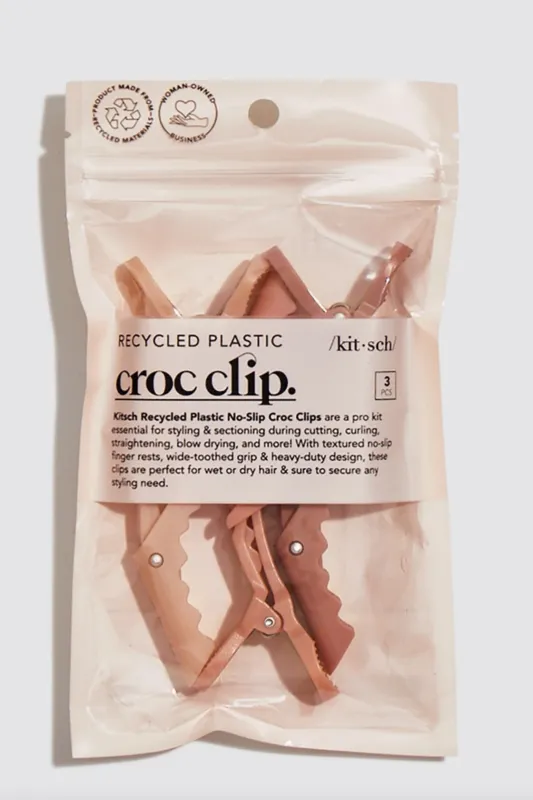 KITSCH Recycled Plastic Crocodile Clips - 3 pc sold by Maude