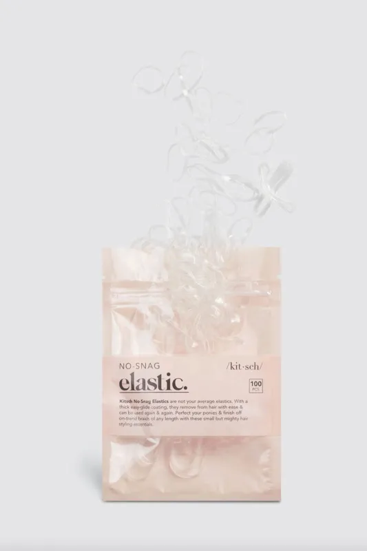 KITSCH No Snag Elastic Hair Bands - Clear sold by Maude