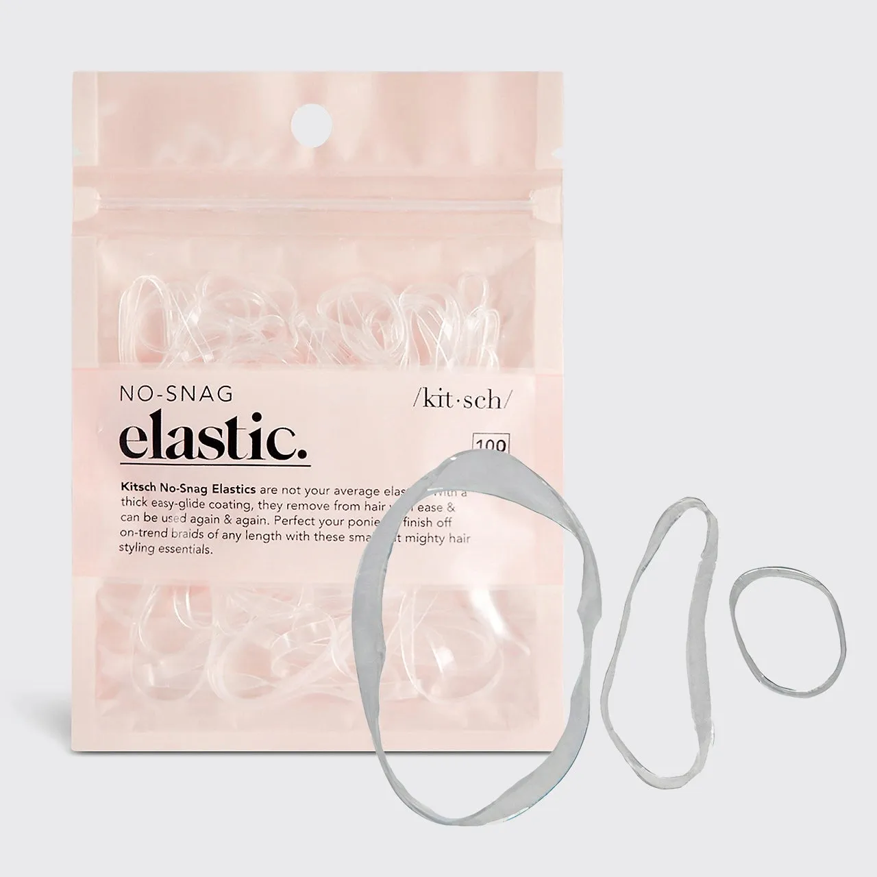 KITSCH No Snag Elastic Hair Bands - Clear sold by Maude product image thumbnail 2