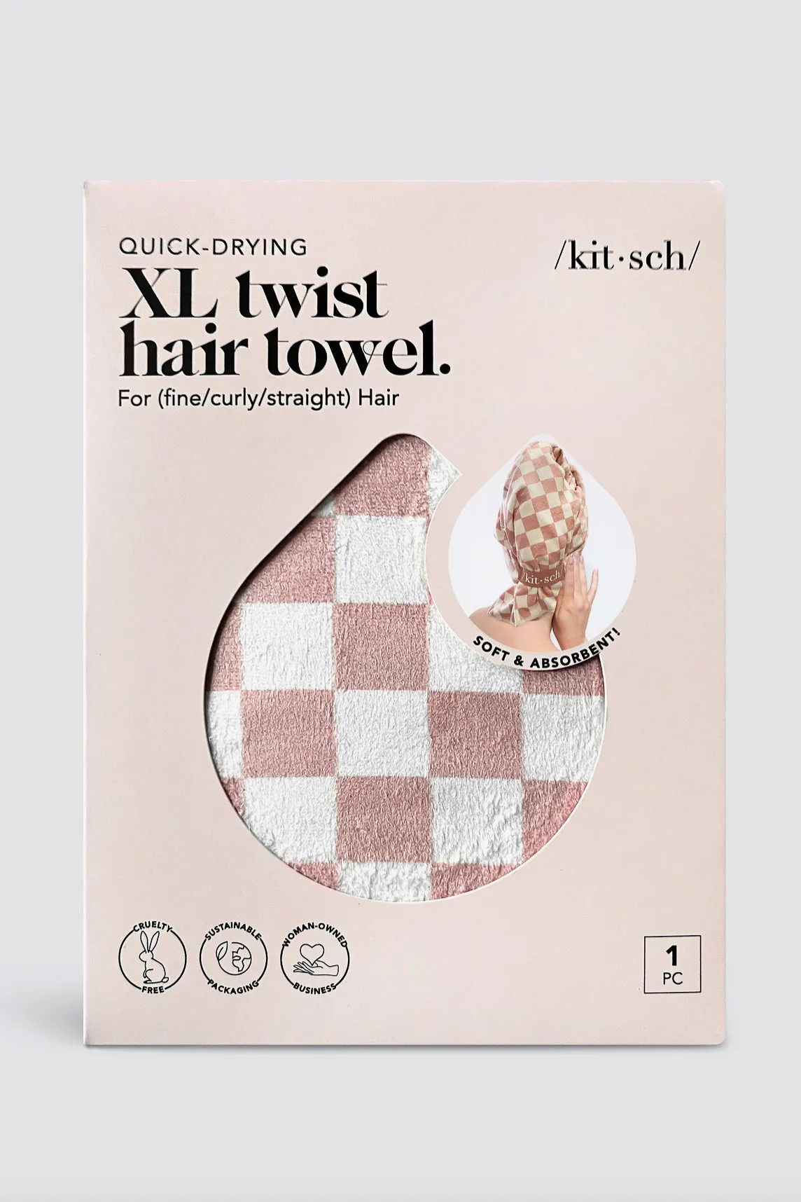 KITSCH XL Quick Dry Hair Towel Wrap sold by Maude