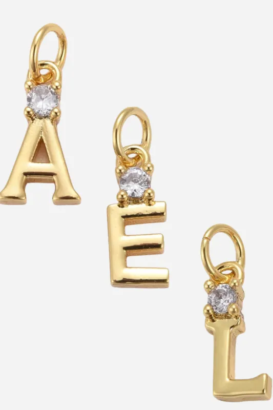 FARRAH B Gem Initial Charm sold by Maude