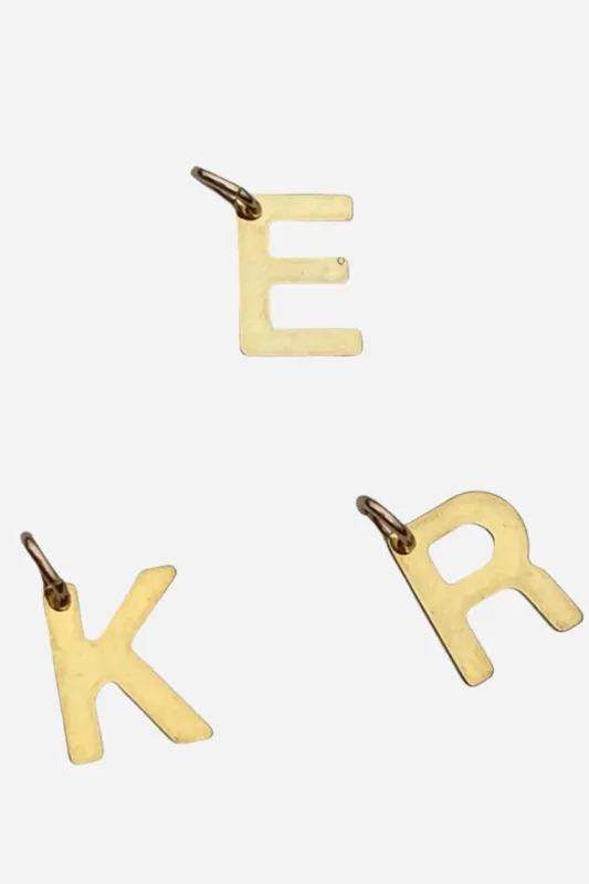 FARRAH B Large Gold Initial Charm sold by Maude